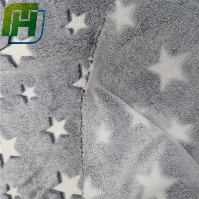 star design two brush flannel fabric