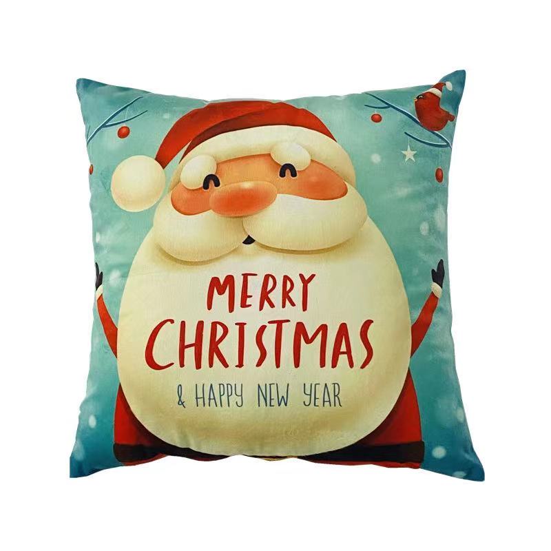 Printed velvet Christmas cushion Printed velvet Christmas cushion
