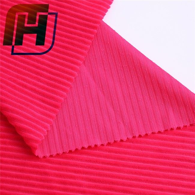 Velvet Stripe Fabric Red